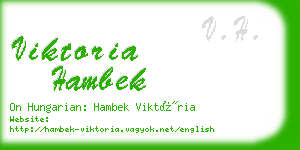 viktoria hambek business card